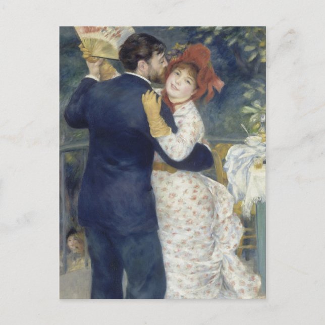 Country Dance - Renoir Impressionist Malerei Postkarte (Vorderseite)