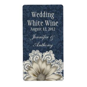 Country Denim & Ivory Lace Wedding Mini Wein