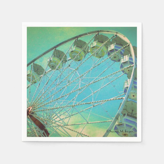 Country Fair Ferris Wheel - Paper Party Napkins Serviette (Vorderseite)