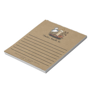 Country Fall Candles Kraft Custom Note Pad Notizblock