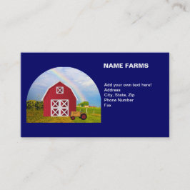 Country Farm Red Barn Blue Sky Ihr Name Visitenkarte