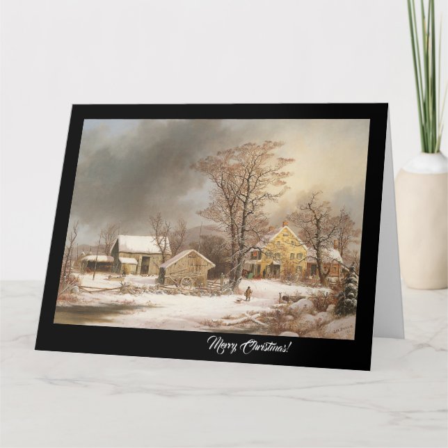 Country Farm Weihnachten Jesus Scripturen Big Card Karte (Vorderseite)