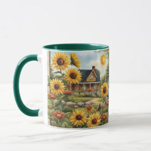 Country Farmhouse Dreamy Golden Sonnenblumen Tasse