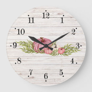 Country Farmhouse White Wash Holz Wall Clock Große Wanduhr