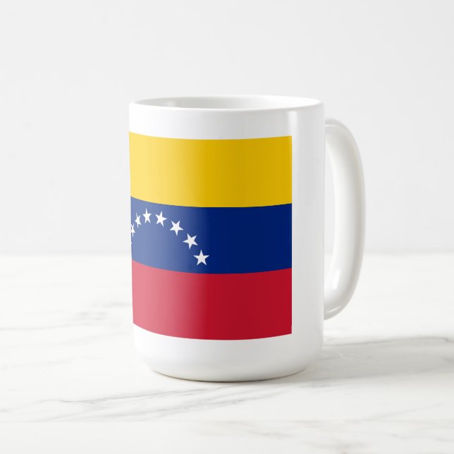 Country flag of Venezuela custom coffee mug Kaffeetasse (VorderseiteRechts)