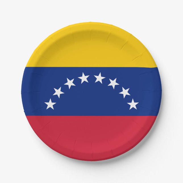 Country flag of Venezuela custom party plates Pappteller (Vorderseite)