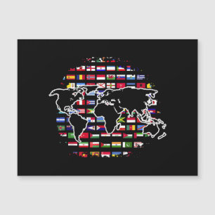 Country Flags World Map Reisen International Wo Magnetkarte