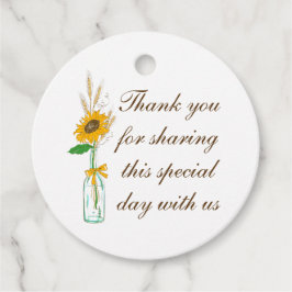 Country Floral Boho Sonnenblumen Hochzeit Vielen D Geschenkanhänger