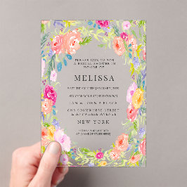 Country Floral Garden Brautparty Einladung