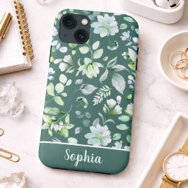 Country Floral Sage Green Signature Case-Mate iPhone Hülle