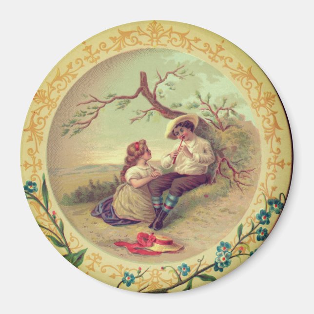 Country Flute Player Magnet (Vorne)