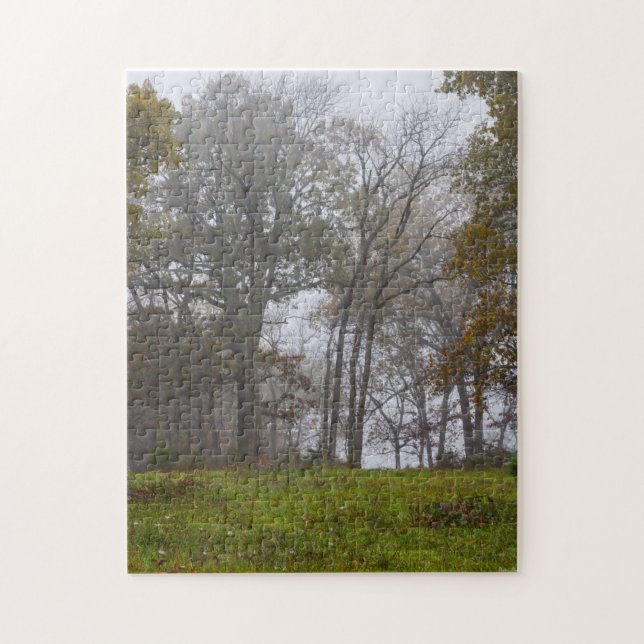 Country Foggy Fall Morning Puzzle (Vertikal)