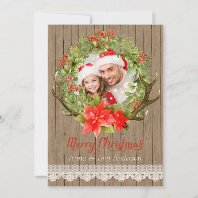 Country Foto Christmas Card Feiertagskarte (Vorderseite)