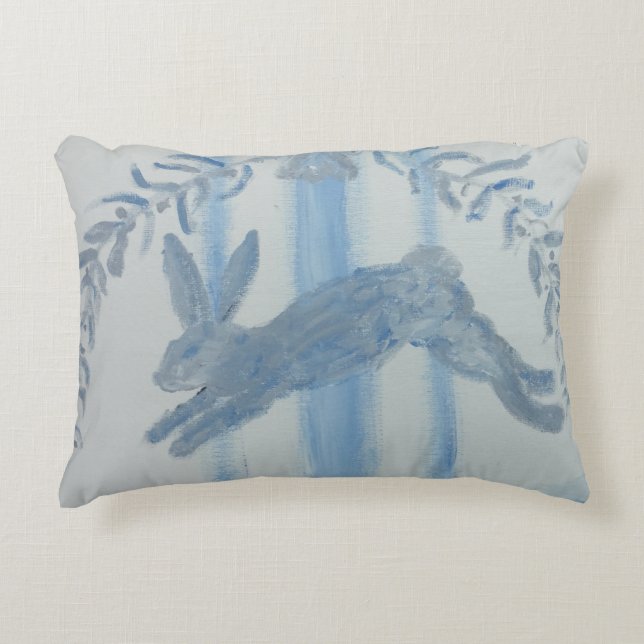 Country French Bunny Rabbit Dekokissen (Vorderseite)