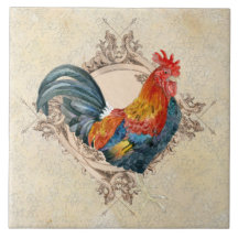 Country French Rooster Bauernhof Küche Vintag