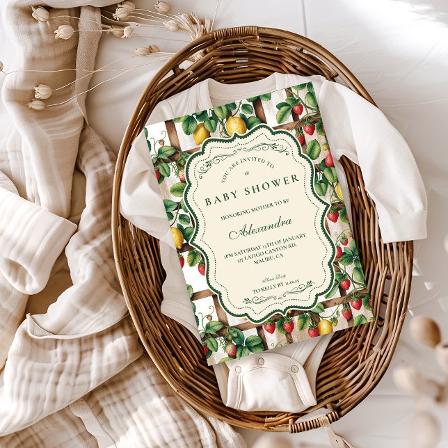 Country Fruit Garden Baby Shower Einladung (Von Creator hochgeladen)