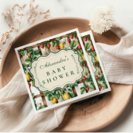 Country Fruit Garden Baby Shower Serviette