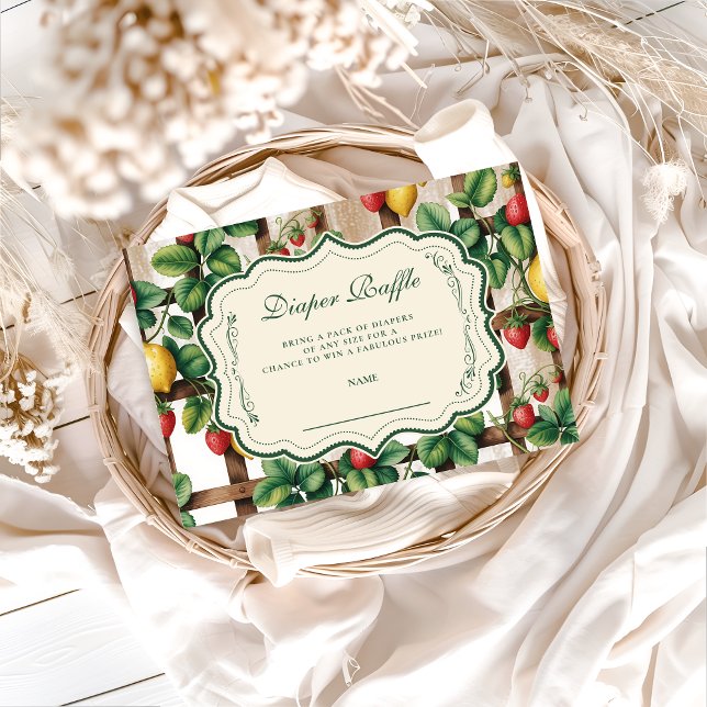 Country Fruit Garden Diapper Raffle Begleitkarte (Von Creator hochgeladen)