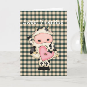 Country Fun Cow Valentine's Day Card Feiertagskarte
