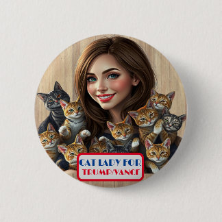 Country Gals Cat Lady für Trump/Vance Button