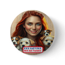 Country Gals Dog Lady für Trump/Vance Button