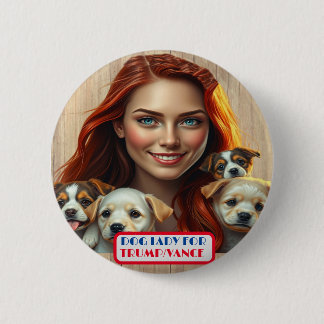 Country Gals Dog Lady für Trump/Vance Button