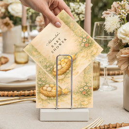 Country Garden Chicks Baby Shower Serviette