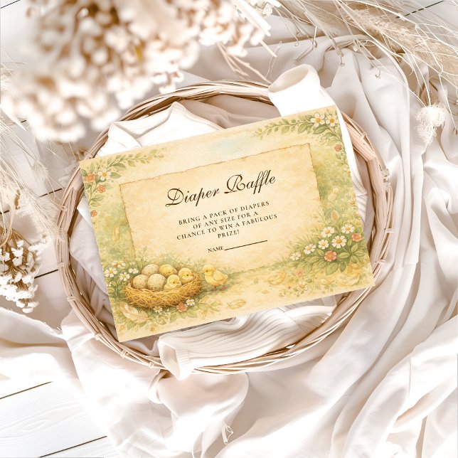 Country Garden Chicks Diapper Raffle Begleitkarte (Von Creator hochgeladen)