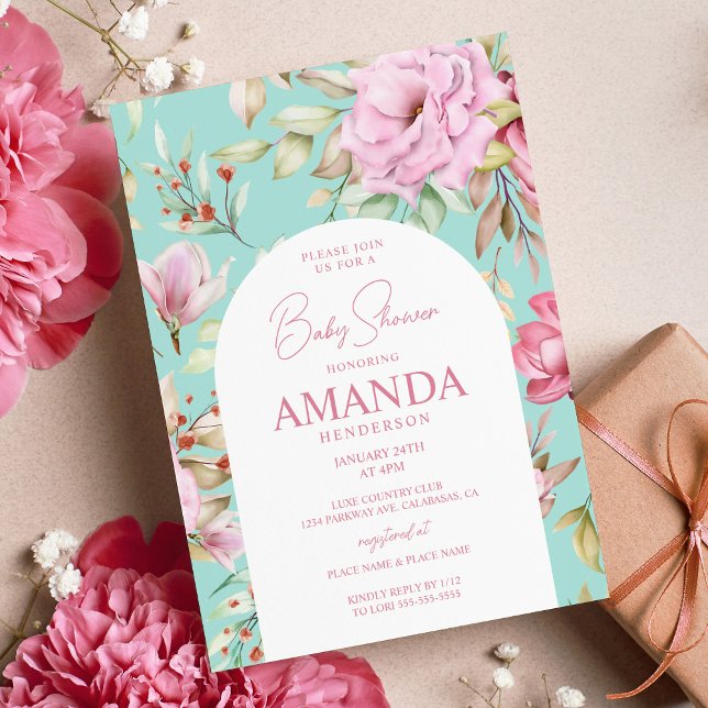 Country Garden Floral Baby Dusche Einladung (Von Creator hochgeladen)