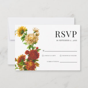 Country Garden Foliage Hochzeit im Herbst RSVP-Kar Einladung