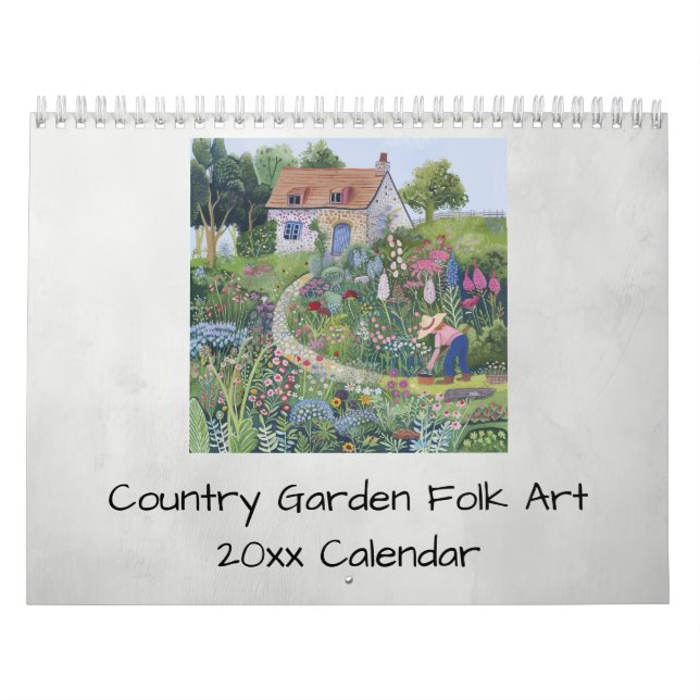 Country Garden Folklore Blume Kalender (Titelbild)