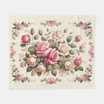 Country Garden Roses auf Creme Hintergrund