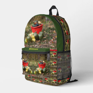 Country Garden Squash Ernte Personalisiert Bedruckter Rucksack