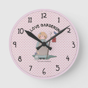 Country Garden Wall Clock Runde Wanduhr