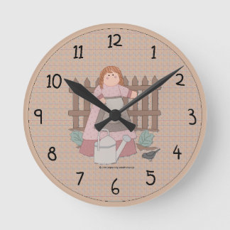 Country Garden Wall Clock Runde Wanduhr