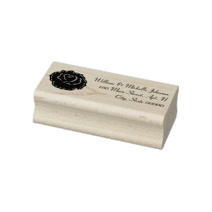 Country Garden Wedding Holzes Anschrift Briefmarke Gummistempel