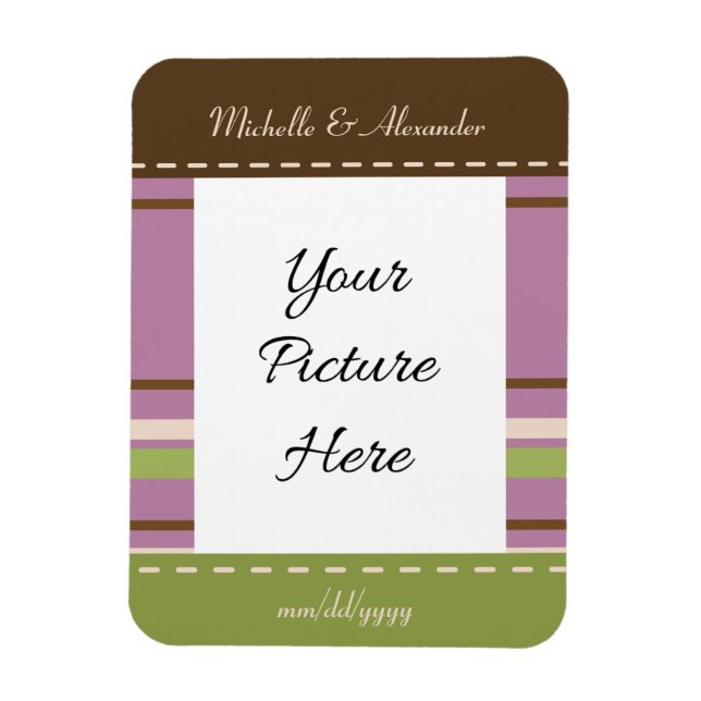 Country Garden Wedding Rett-the-Date Magnet (Vertikal)