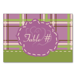 Country Garden Wedding Table Card Tischnummer