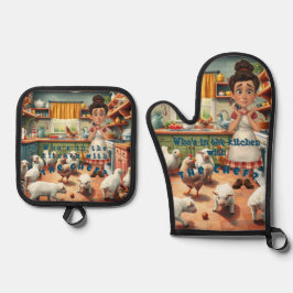 Country gemütlich ofenhandschuh & Topflappen-Set