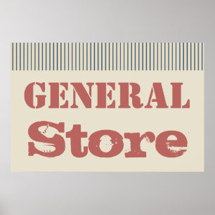 Country General Store Wall Art Poster Print Decke