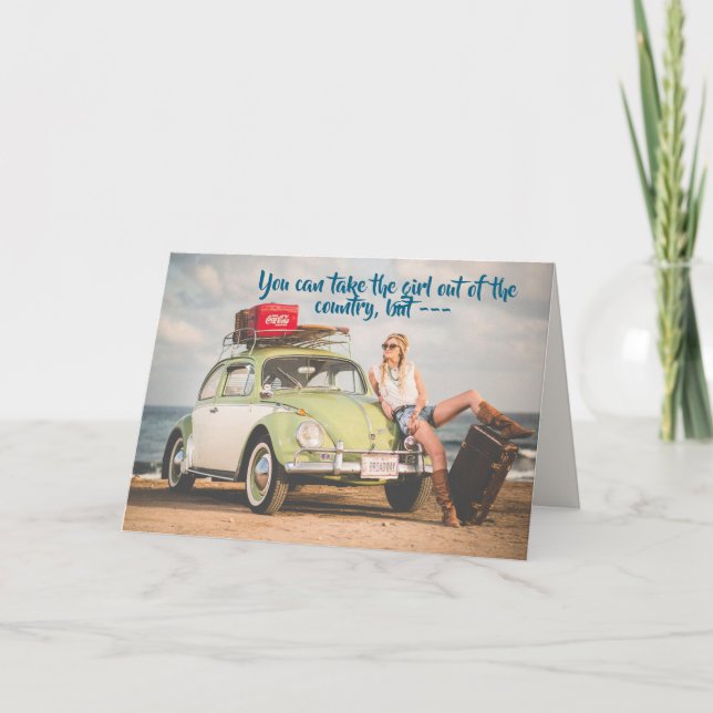 COUNTRY GIRL BIRTHDAY CARD FEIERTAGSKARTE (Vorderseite)