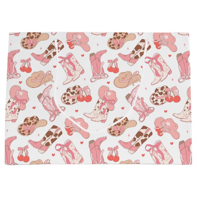 Country Girl Cowboy Boots n’ Hats Große Geschenktüte (Vorderseite)