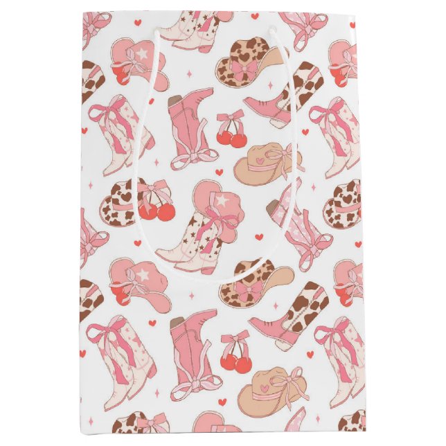 Country Girl Cowboy Boots n’ Hats Mittlere Geschenktüte (Vorderseite)