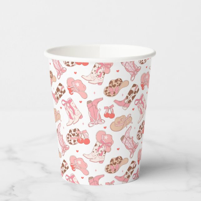 Country Girl Cowboy Boots n’ Hats Pappbecher (Links)