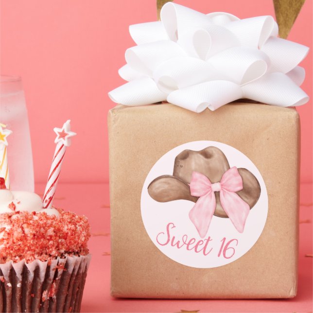 Country Girl Cowboy Boots n’ Hats Runder Aufkleber (Party)