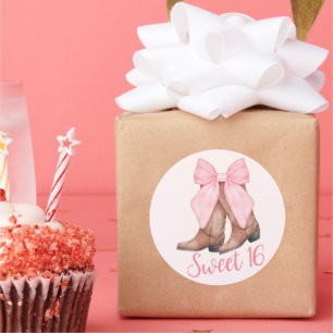 Country Girl Cowboy Boots n’ Hats Runder Aufkleber