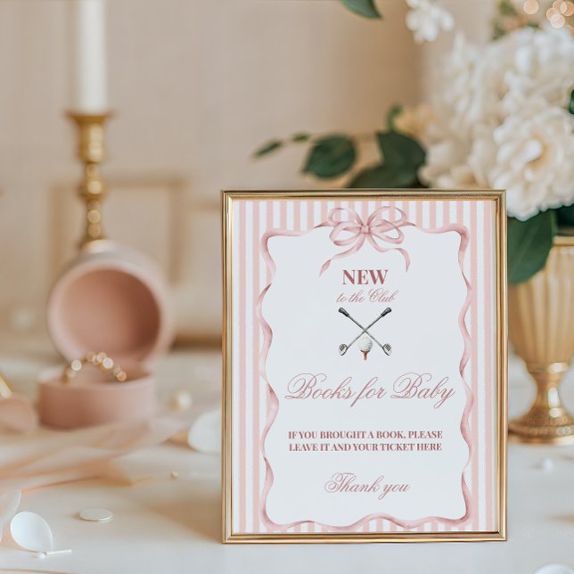 Country Girl New to the Club Golf Baby Shower Book Poster (Von Creator hochgeladen)