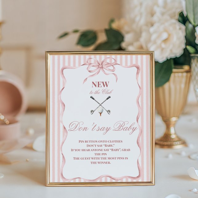 Country Girl New to the Club Golf Baby Shower Game Poster (Von Creator hochgeladen)