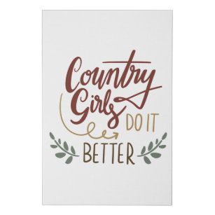 Country Girls machen es besser Künstlicher Leinwanddruck