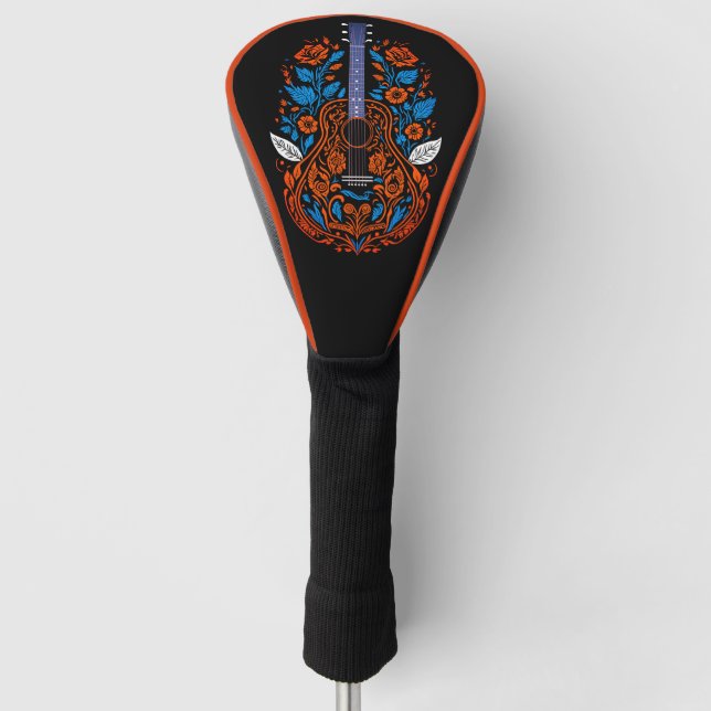 Country Gitarre Art Golf Headcover (Vorderseite)